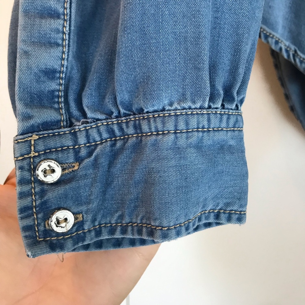 Trouve Super Soft Chambray Button Down - image 3